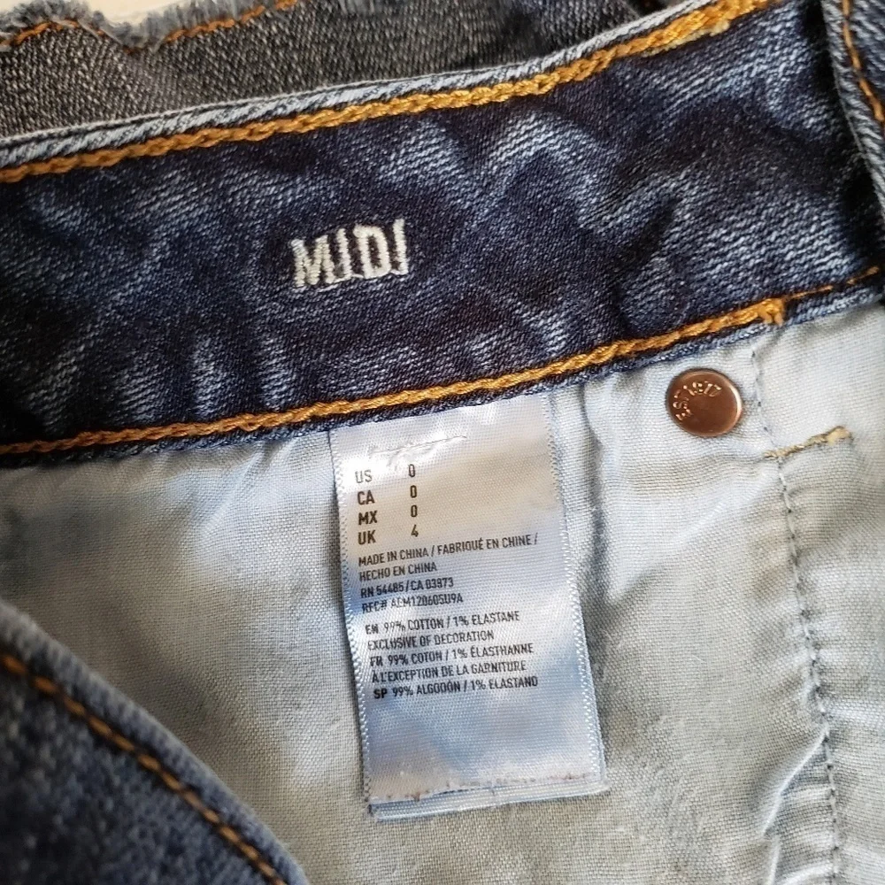 AEO Midi Raw Hem Super Stretch Shorts 0